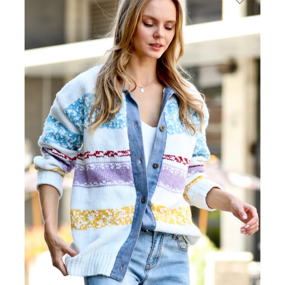 Chunky Knit Sweater Jacket - Picture 3 of 13